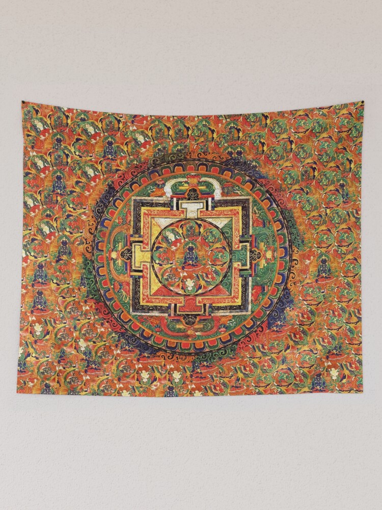 Buddhist Mandala 39 Tapestry for Sale by GuyBlank