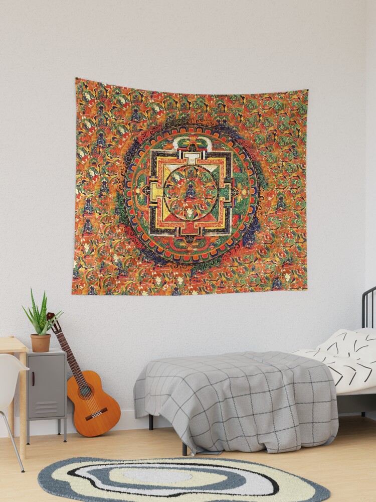 Buddhist Mandala 39 Tapestry for Sale by GuyBlank
