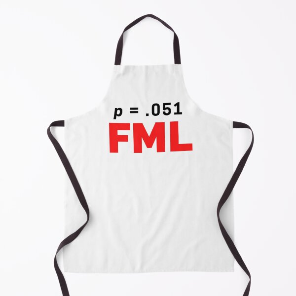 Item preview, Statistics Humor - p = .051 FML - Funny Science, Funny Math, Data Scientist, Mathematics, Geek, Nerd designed and sold by jadedscientist.