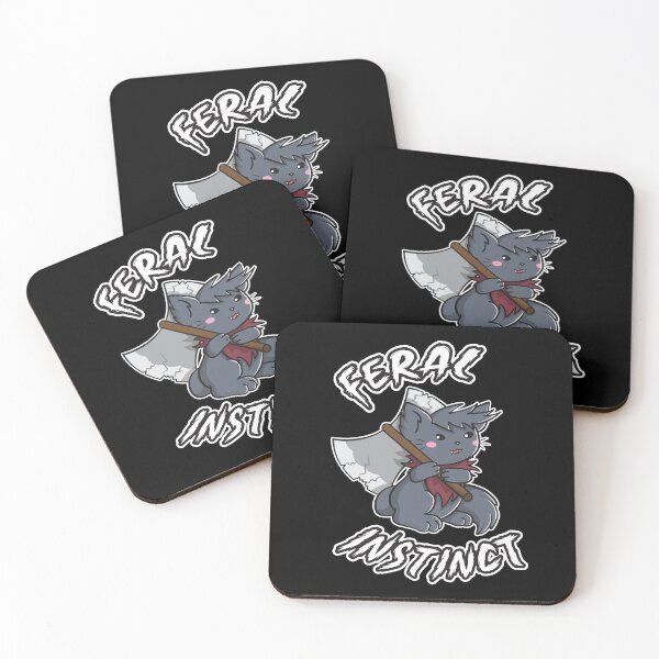 Item preview, Feral Instinct Barbarian Video Gamer Kitty Cat Kitten designed and sold by OopteesLydia.