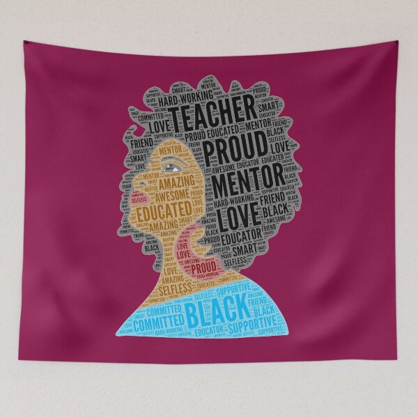 Item preview, Black Teacher Afro Words designed and sold by blackartmatters.
