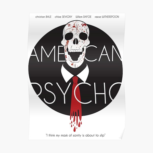 American Psycho Poster By Knockedknees Redbubble