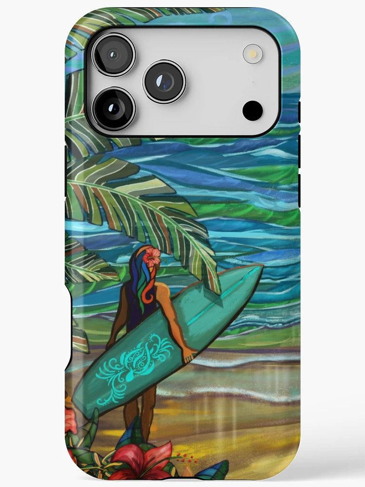 Vintage Hawaiian Surfer Girl Fine Art Print