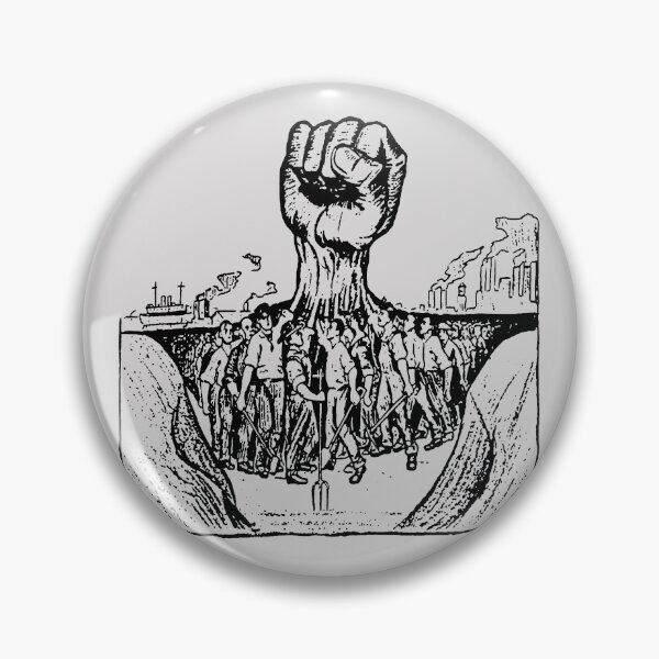 Item preview, The Hand That Will Rule The World - Refinished, IWW, Labor Union, Socialist, Leftist designed and sold by SpaceDogLaika.