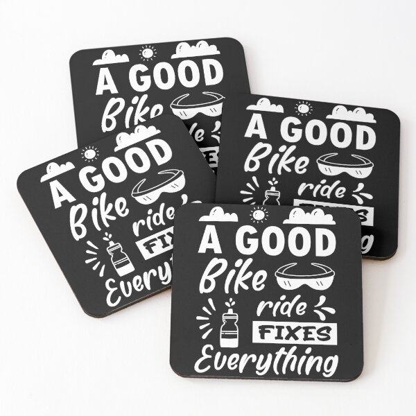 Item preview, A good bike ride fixes everything, Funny Bicycle Cyclist Quote Gift Idea designed and sold by AS-Shirts.