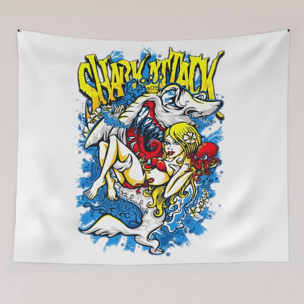 Item preview, Shark Attack Comic Pattern designed and sold by artdes1gn.