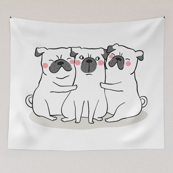 Item preview, Cute Pugs Hugging designed and sold by kalud-zoldyck.