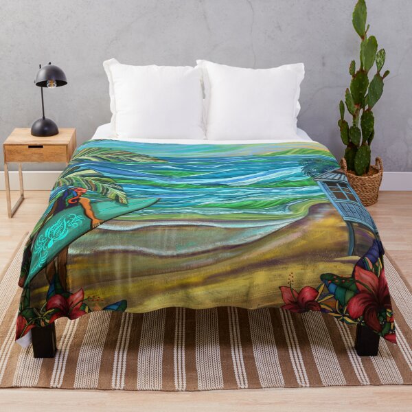 Item preview, Vintage Hawaiian Surfer Girl Fine Art Print designed and sold by sunnthreads.