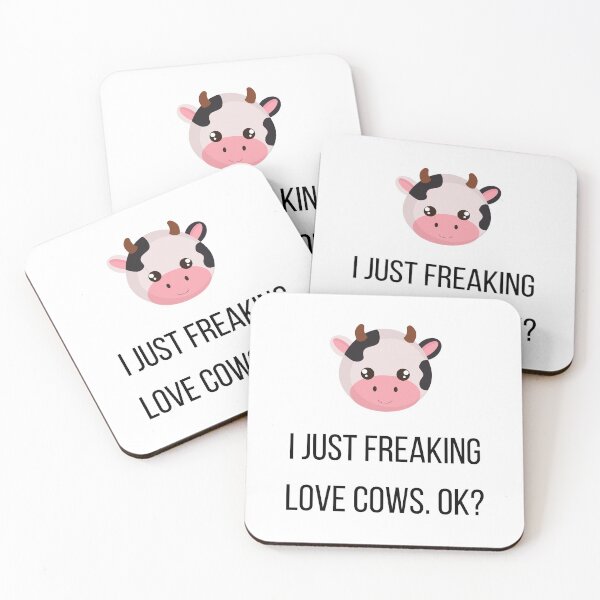 Item preview, I just freaking love cows ok? - cow lover designed and sold by kaylasbtq.