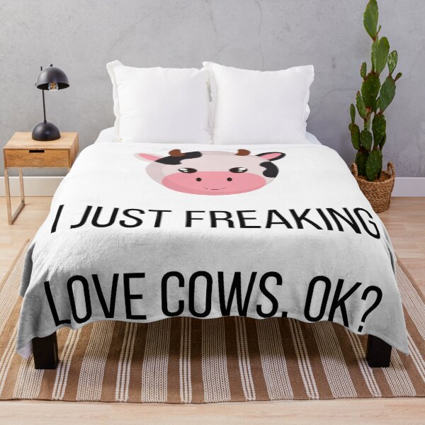 Item preview, I just freaking love cows ok? - cow lover designed and sold by kaylasbtq.