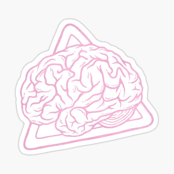 80s 90s Nostalgia Retro Brain Nerdy Graphic Tee Sticker