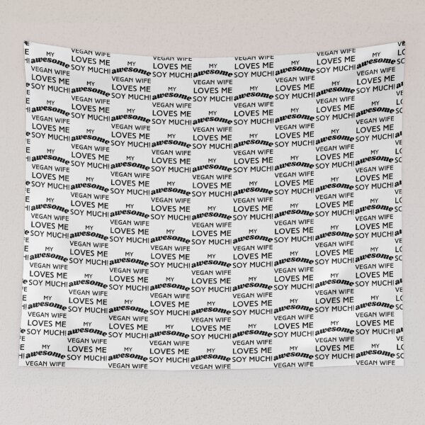 Item preview, My Awesome Vegan Wife Loves Me Soy Much! designed and sold by WhimsicaliTee.