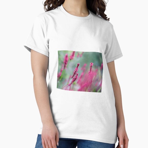 Pink Flower With Bokeh Background  Classic T-Shirt
