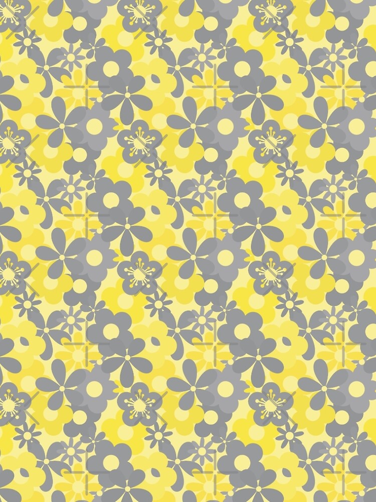 Pantone Color Year 2021 Flower Power Seamless Pattern Print by ClaudiaFlores