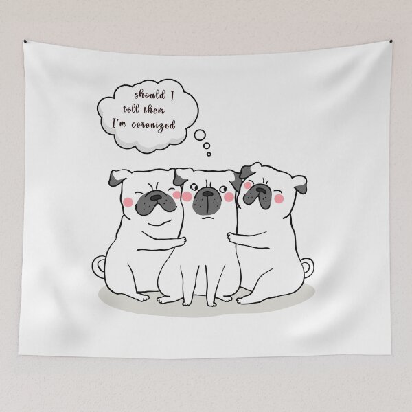 Item preview,  Cute Pugs Hugging designed and sold by kalud-zoldyck.