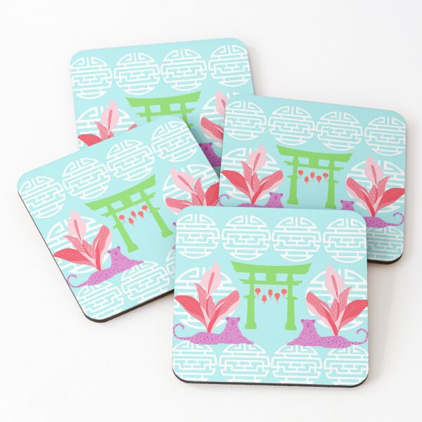 Item preview, Leopard Pagoda Chinoiserie Print designed and sold by Lacy Sciple.