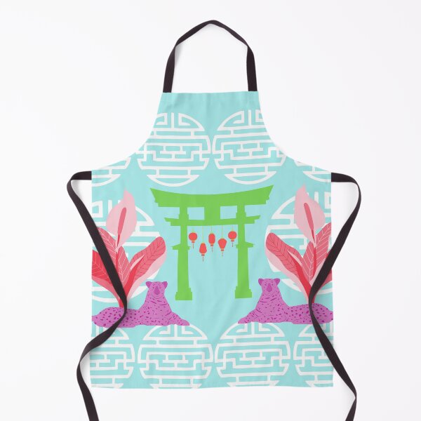 Item preview, Leopard Pagoda Chinoiserie Print designed and sold by Lacy Sciple.