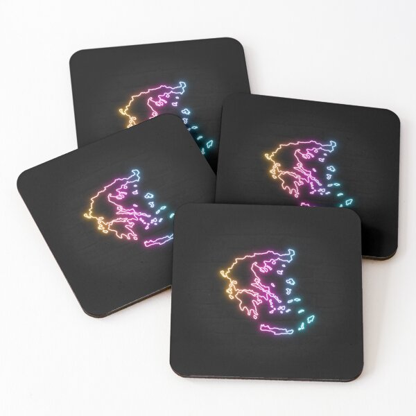 Item preview,  Greece Neon Outline - Retrowave Multicolor Glow designed and sold by dylanxh.
