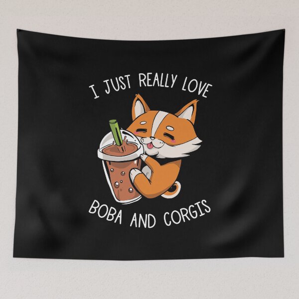Item preview, I Just Really Love Boba And Corgis designed and sold by OnepixArt.