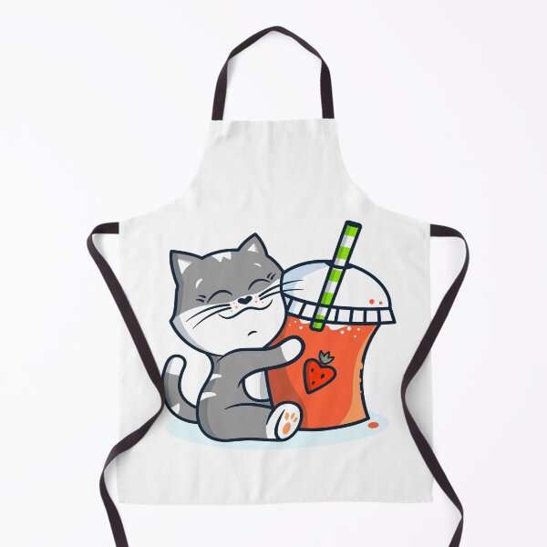 Item preview, Cute Kitten Drinking Strawberry juice designed and sold by kalud-zoldyck.