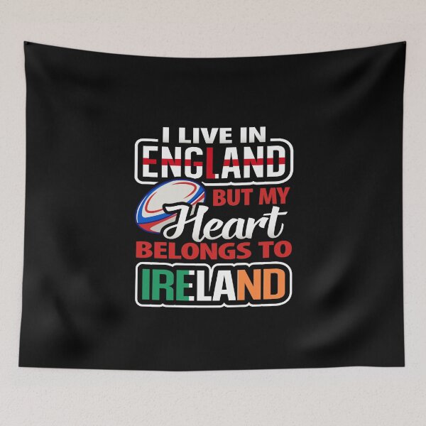 Item preview, Rugby I Live In England But My Heart Belongs To Ireland designed and sold by RichieH.