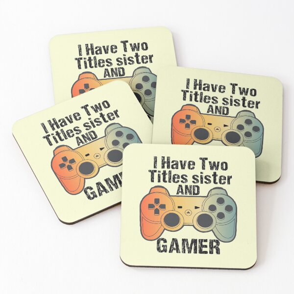 Item preview, I Have Two Titles sister and Gamer - funny vintage gift ideas for brothers and sisters designed and sold by biigshow.