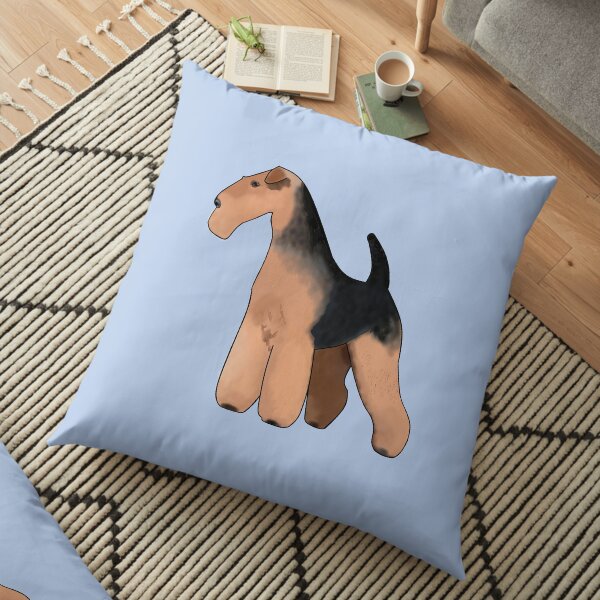 Airedale terrier. The King of Terriers Floor Pillow