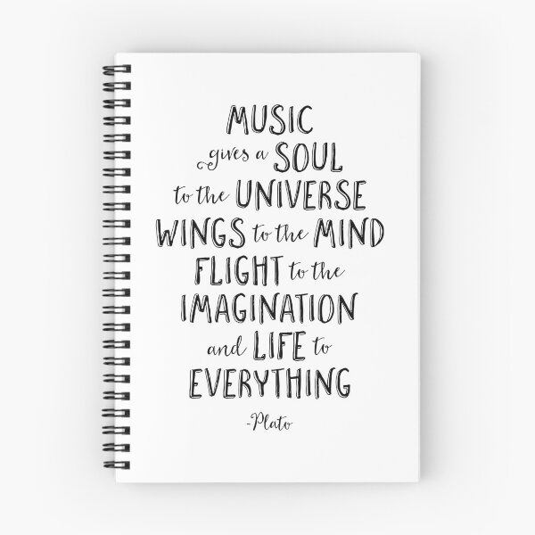 Item preview, Music Gives A Soul To The Universe Wings To The Mind, Plato Quote, Music Lovers Gift designed and sold by aenaonartwork.