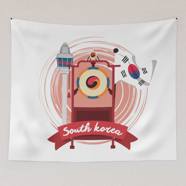 Item preview, South Korea flag, N Seoul Tower, Samgomu  designed and sold by K-LetterCo.