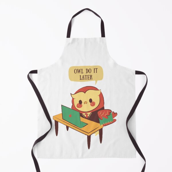 Item preview, Owl Do it Later - Owl Doing His Work designed and sold by LaylaCreator.