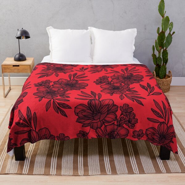 Item preview, Floral Pattern Red and Black designed and sold by awilcoxart.