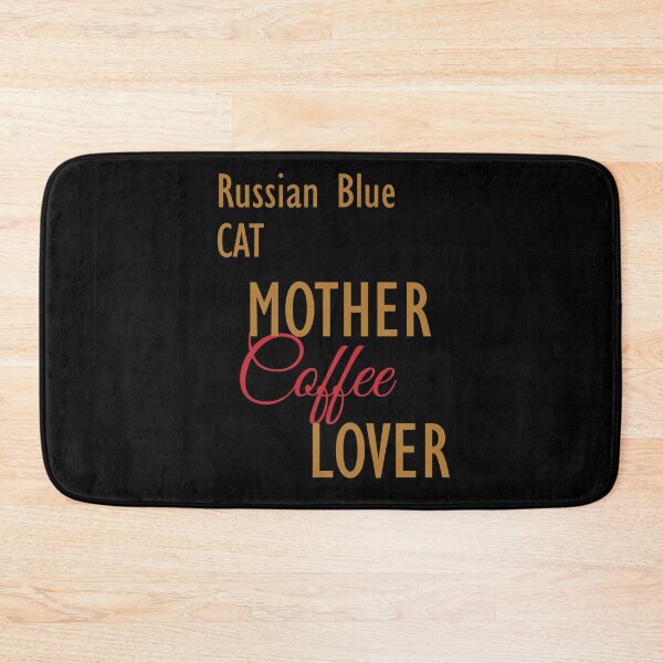 Item preview, Russian Blue CAT Mother Coffee Lover. The perfect clothes and stickers for cat and coffee lovers designed and sold by amrmab.