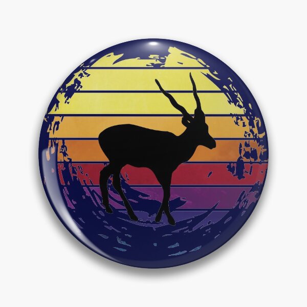 Item preview, Blackbuck antilope animal on retrostyle retro background designed and sold by ChatterFox.