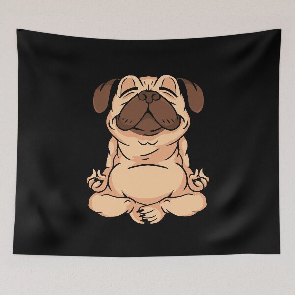 Item preview, Pug Doing Yoga designed and sold by OnepixArt.