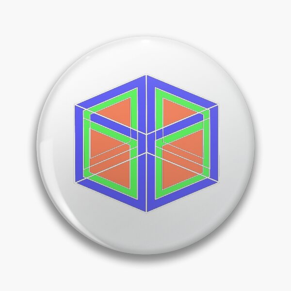 Item preview, Outlined 3D cube #1 designed and sold by d-w-h design.