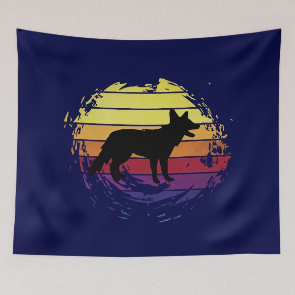 Item preview, Wolf canine animal on retrostyle retro background designed and sold by ChatterFox.