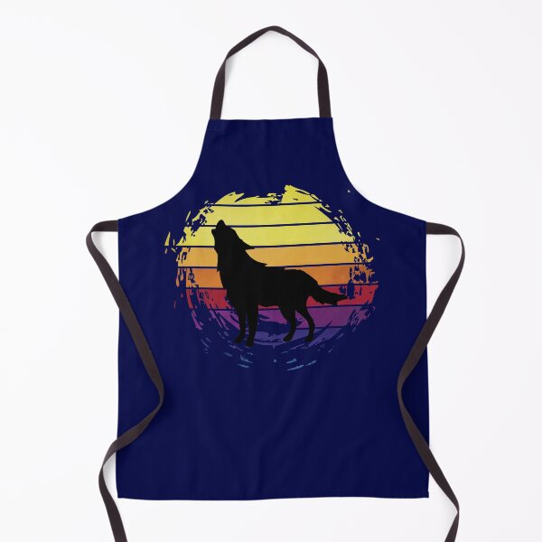 Item preview, Howling wolf canine dog, animal on retrostyle retro background designed and sold by ChatterFox.