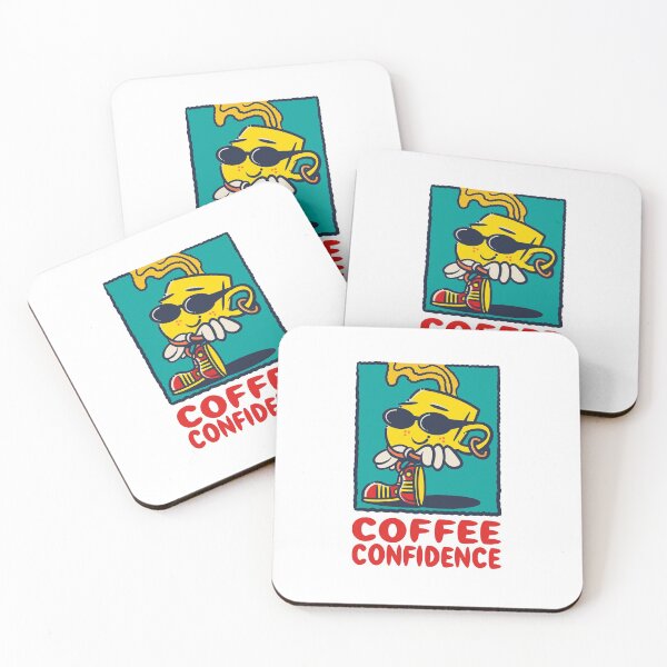 Item preview, coffee confidence slogan & character designed and sold by cappobeano.