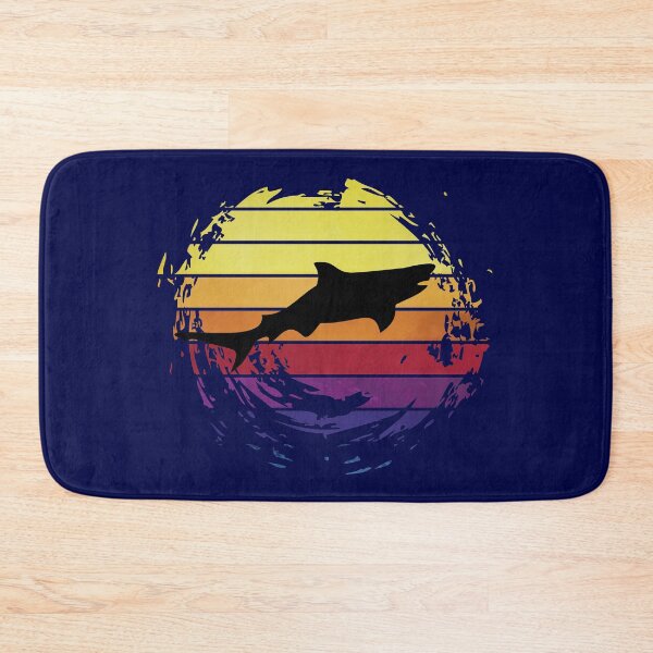 Item preview, Shark predator animal on retrostyle retro background designed and sold by ChatterFox.