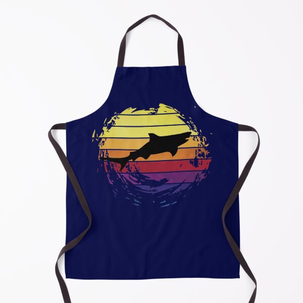 Item preview, Shark predator animal on retrostyle retro background designed and sold by ChatterFox.