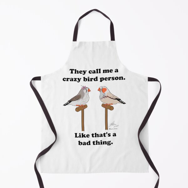 Item preview, Crazy Bird Person with Zebra Finches designed and sold by Laughing Parrot Studio.