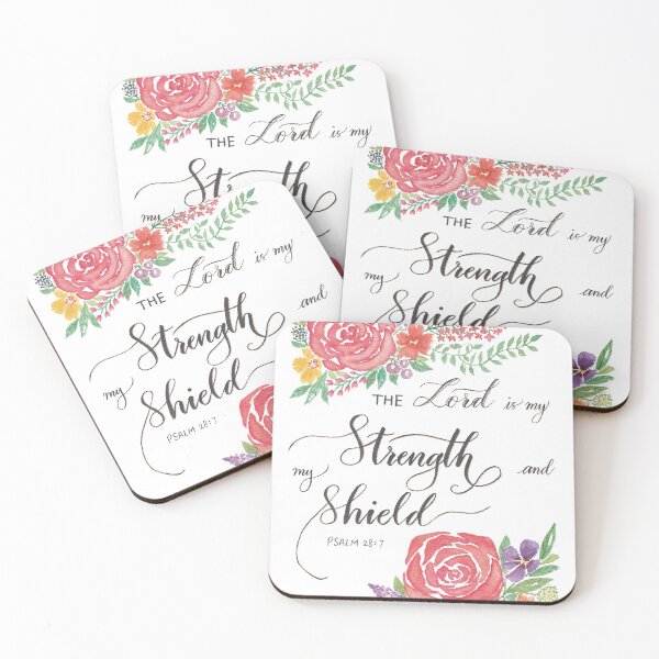Item preview, The Lord is my Strength and my Shield (Psalm 28:7) designed and sold by agapedesign.