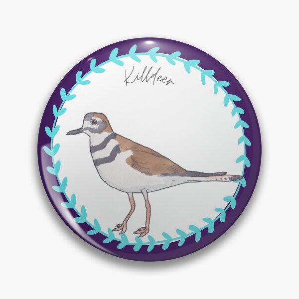 Item preview, Killdeer beach bird species watercolor bird art logo designed and sold by TheWaterBirds.