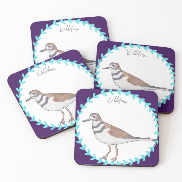 Item preview, Killdeer beach bird species watercolor bird art logo designed and sold by TheWaterBirds.