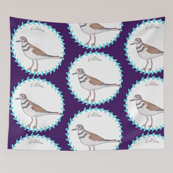 Item preview, Killdeer beach bird species watercolor bird art logo designed and sold by TheWaterBirds.
