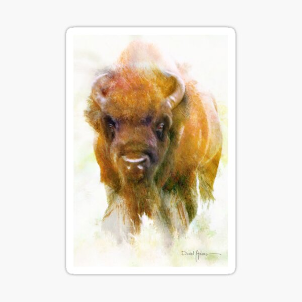 Wyoming Buffalo Decal Sticker5.5-Inches By 4.4-Inches