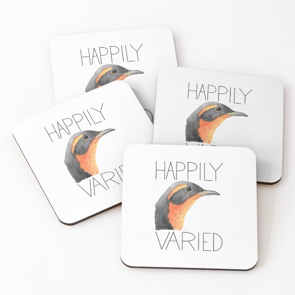 Item preview, Happily Varied (Varied Thrush) designed and sold by LauraWolfArtist.