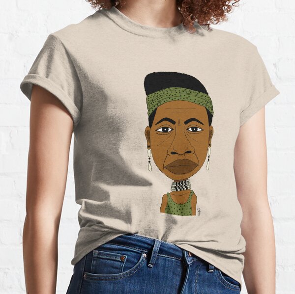 Portrait dessiné de Nina. T-shirt classique