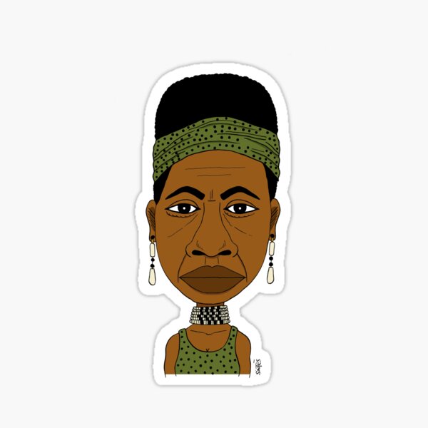 Portrait dessiné de Nina. Sticker