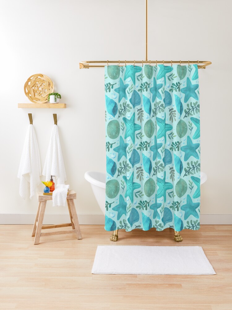 Thumbnail 1 of 5, Shower Curtain, Under the Sea designed and sold by ElleMacNeil.